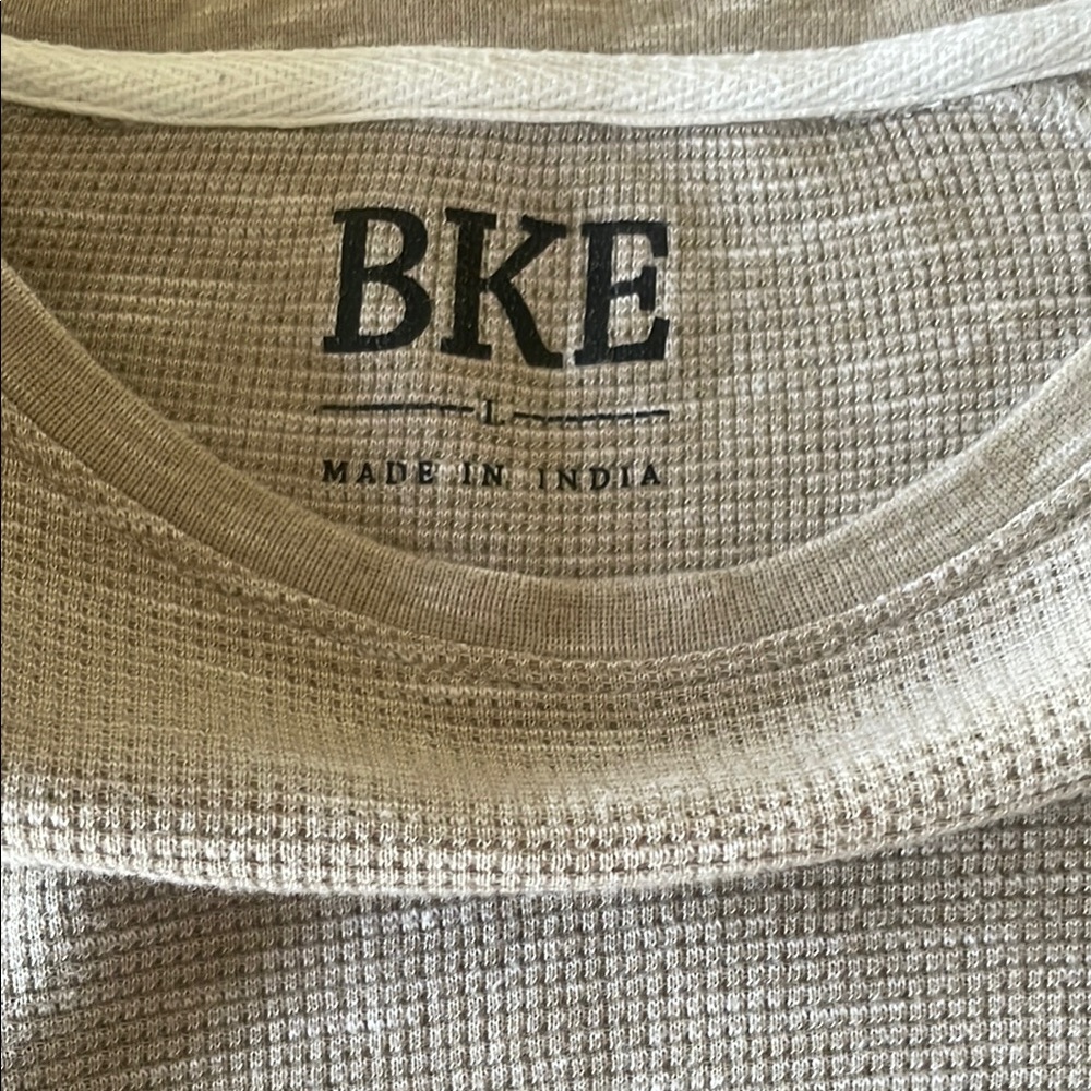 BKE Beige Waffle Knit Top